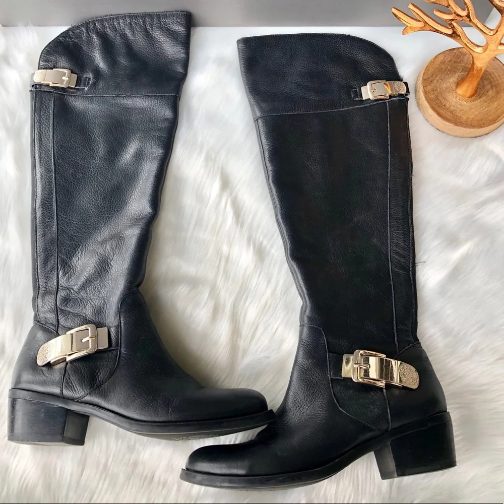 VINCE Camuto Black Booca Riding Boots Size 7